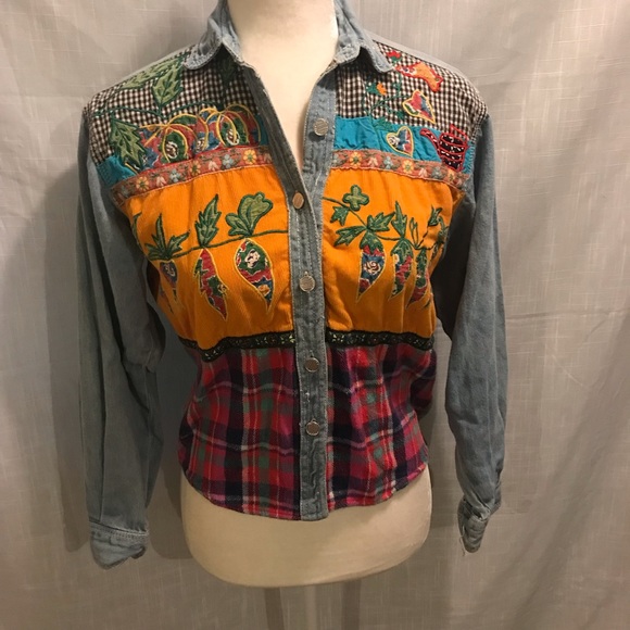 Joujou Tops - Vintage Boho/hippy shirt M
